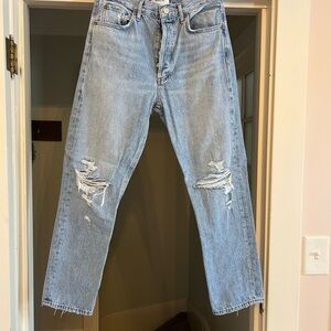 Agolde Light Blue Women’s Straight Jeans